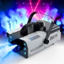 UKing 1200W Мини машина за дим с 6 RGB LED светлини, дистанционно управление за партита и събития , снимка 7
