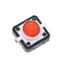 Микробутон TACT, 12x12x7.3mm, 2 позиции, 0.05A/12VDC, OFF-(ON), THT Различни Цветове, снимка 4