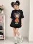 Дамска Тениска Свободен Модел👕Дамска Блуза С Къс Ръкав Код A1638, снимка 4