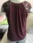 Виненочервен потник H&M с дантела, снимка 3