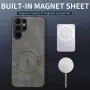 Стилен MagSafe Кейс за Samsung Galaxy S25 Ultra - Кафяв - Със защита на камерите, снимка 5