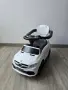 Детска кола за бутане + родителски контрол MERCEDES AMG в бял цвят + нов сенник., снимка 6