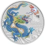 Perth Mint Lunar III - Year of the Dragon "Teal Dragon" 1 OZ Silver 2024 Perth Money Expo, снимка 2