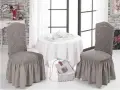 Луксозни еластични калъфи за столове с драперия , снимка 14