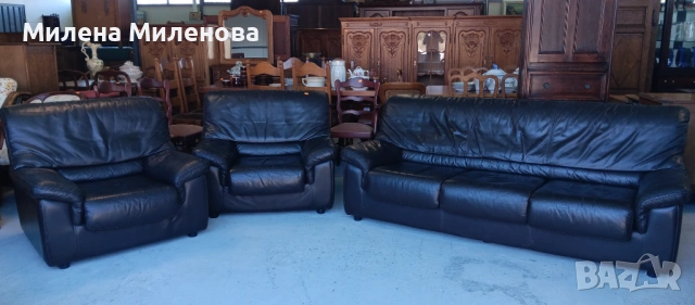 Холна гарнитура - диван тройка и два фотьойла , снимка 2 - Дивани и мека мебел - 54177292