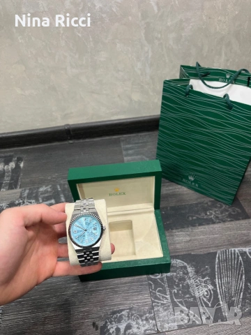 Продавам мъжки часовник Rolex Land-Dweller Ice Blue, снимка 2 - Мъжки - 54403530