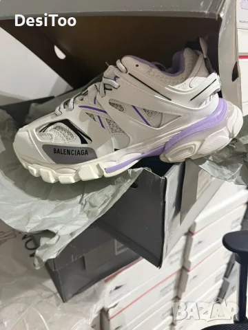 Balenciaga Track – White/Purple , снимка 5 - Маратонки - 54305823