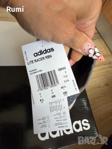 Оригинални нови дамски маратонки Adidas LITE RACER RBN ! 40,5 н, снимка 8 - Кецове - 52179775