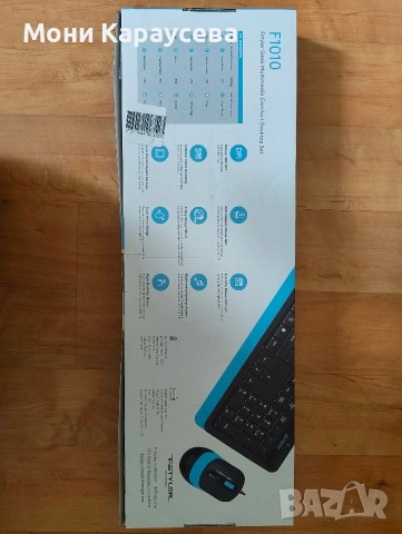 Комплект клавиатура и мишка A4TECH Fstyler F1010 с USB кабел, снимка 3 - Клавиатури и мишки - 54398647
