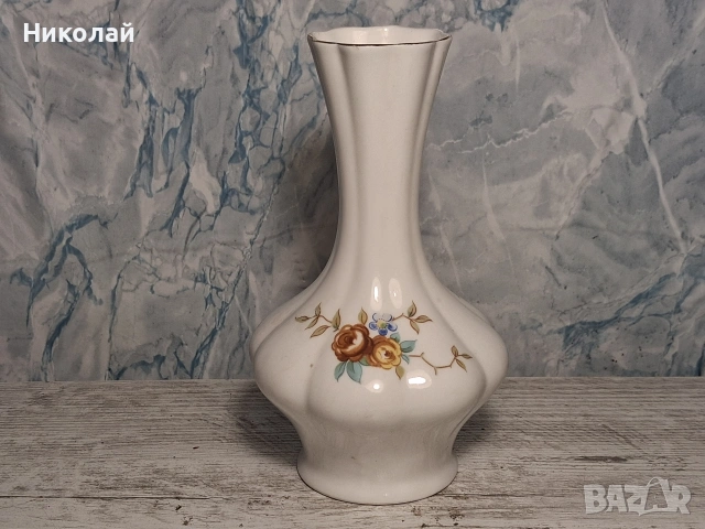 Стар Български Костен Порцелан Коста Йорданов Видин Малка Вазичка 