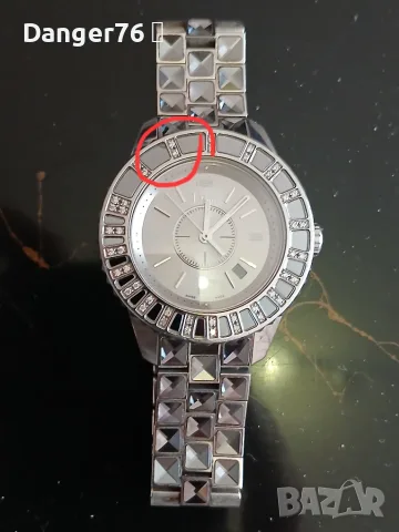 Луксозен часовник с диаманти и сапфири Dior  Christal, снимка 10 - Дамски - 55353806