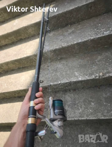 Въдица Black Magic 3.7м 100-200г + Макара Okuma Avenger AV50 – Комплект в отлично състояние, снимка 2 - Въдици - 55583271