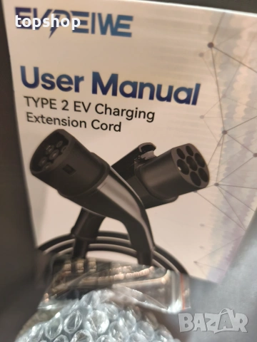 Чисто нов Трифазен Удължител за Зареждане на Електромобили EVPEIWE Type 2 (22kW, 32A, 8 метра)  , снимка 13 - Аксесоари и консумативи - 55246579