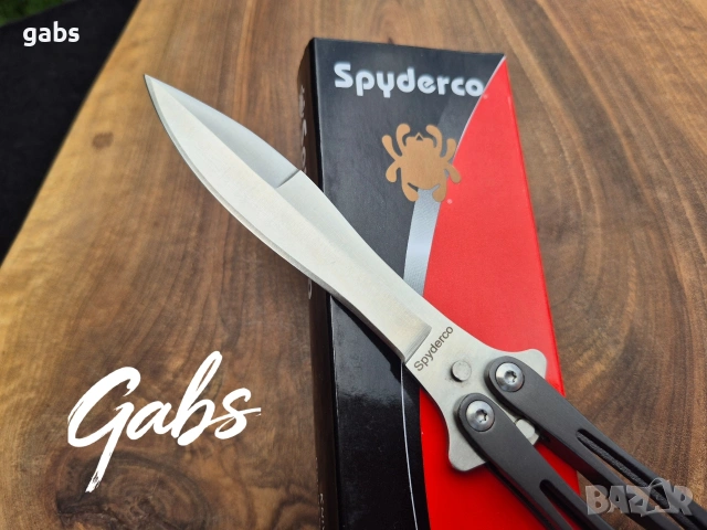 Сгъваем нож пеперуда Spyderco SpyderFly Butterfly B01P, снимка 7 - Ножове - 54751743