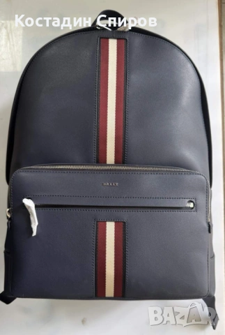 кожена раница Bally, модел Harys, снимка 3 - Раници - 54482000