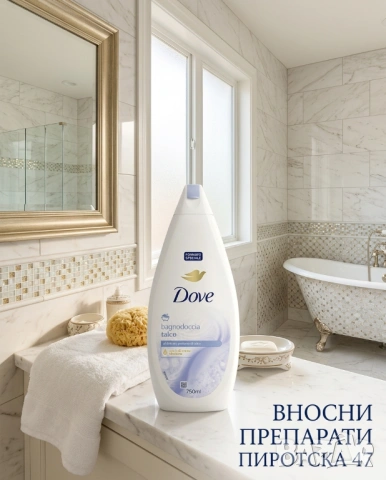 Dove Talco Италиански хидратиращ душ гел Дав 750 мл. 