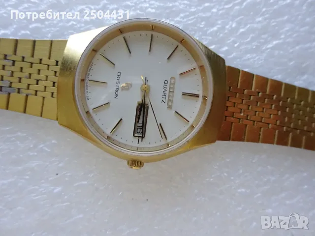 ситизен кварц кристрон, снимка 2 - Мъжки - 55503945