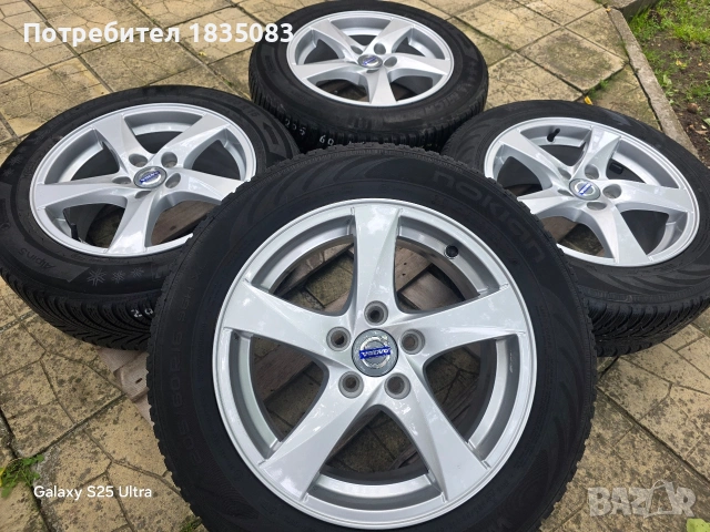 Лети джанти 16ки 5х108 Volvo + зимни гуми 205/60/16