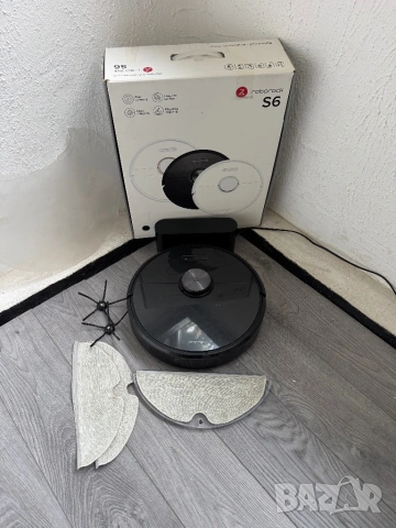 Робот Прахосмукачка Roborock S6 Black, за Сухо и Мокро, 2000Pa, WiFi App!, снимка 2 - Прахосмукачки - 54543383