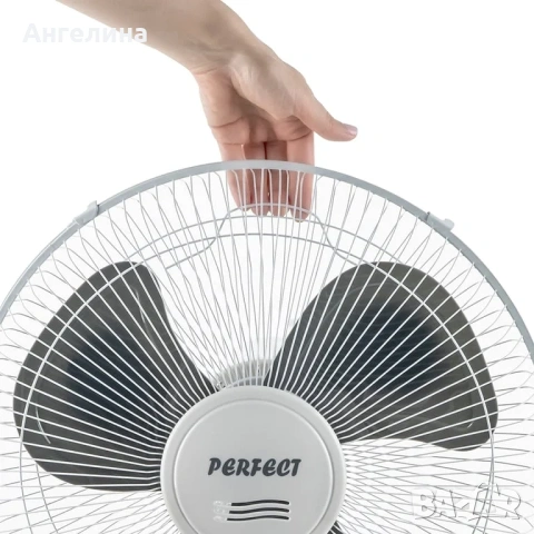 Вентилатор на стойка 16'' Perfect FM-3212, 40W, бяло-сиво, снимка 5 - Вентилатори - 55129381