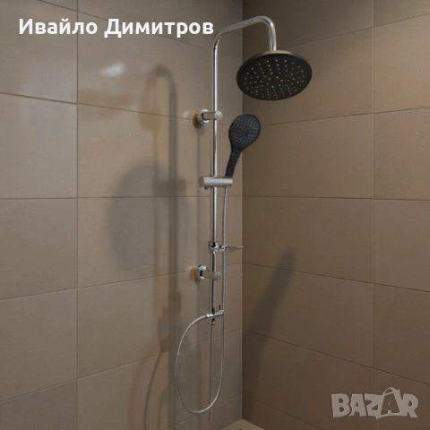 Душ система с тръбно окачване NOVA Master - Black,