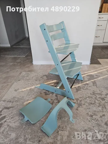 Столче за хранене Stokke Tripp Trapp + аксесоари (цвят Aqua Blue)