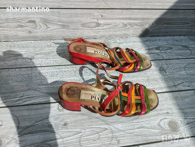 Andrea Puccini N 35,5 Italy кожени сандали, снимка 5 - Сандали - 54931843