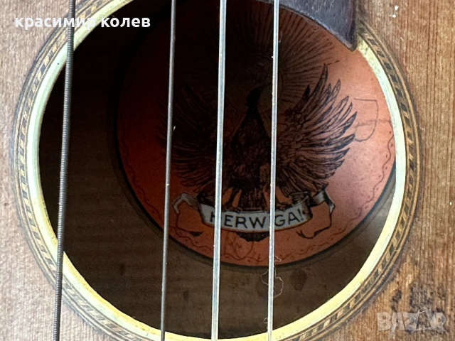 стара немска китара "Herwiga" , снимка 3 - Антикварни и старинни предмети - 54367889