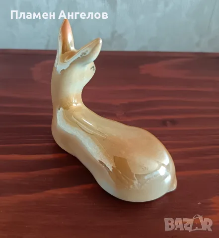 Ретро порцеланова фигурка "Лежаща сърна" Соц порцелан "Изида" СИП. , снимка 6 - Колекции - 55514899