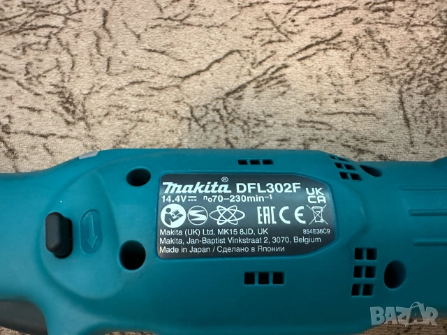 Акумулаторен безчетков ъглов гайковерт Makita DFL302FZ, LXT, 14.4 V, 3/8", 30 Nm, , снимка 3 - Ключове - 55164637