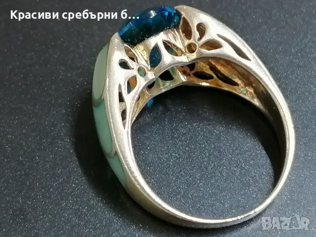 Сребърен пръстен , снимка 4 - Пръстени - 55664190