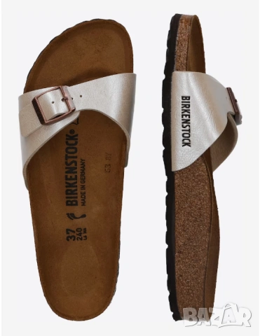 BIRKENSTOCK Чехли 'Madrid' в Перлено Бяло номер 40 , снимка 3 - Чехли - 54704374