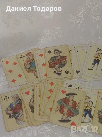 Стари Ретро Мини Карти за Игра, - 54 бр., снимка 2 - Карти за игра - 55479534