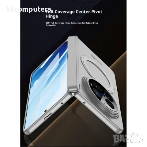 GKK за vivo X Fold6 5G Твърд PC Калъф със Стойка и Скрийн Протектор от Закалено Стъкло – 3 цвята, снимка 5 - Калъфи, кейсове - 55688532