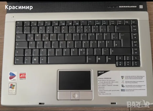 Acer Extensa 3000WLMi – Pentium M 710 / Radeon 9700 / 2GB RAM, снимка 3 - Лаптопи за игри - 55504641