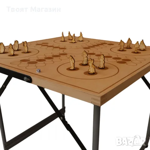 2в1- Маса с игра "Не се сърди човече", снимка 2 - Настолни игри - 55302101
