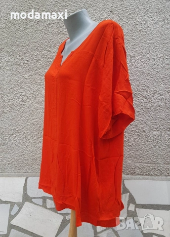 4XL  Нова туника Janina в доматено червено , снимка 4 - Туники - 55269696