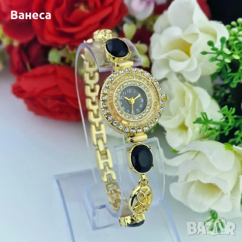 Дамски часовник-гривна Черна кралица – елегантност на ръката ти ⌚✨