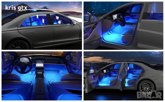 LED амбиентно осветление с APP контрол и 16 милиона цвята, музикален режим, цветна памет, снимка 7 - Аксесоари и консумативи - 55126093