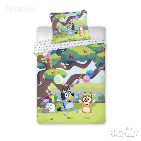Детски спален комплект от 2 части Bluey Garden Party Блуи, за кошарa/малко легло