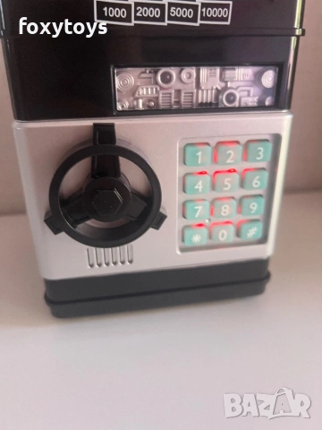 Касичка сейф Moneybox 23545 – с ПИН код, черен цвят, снимка 10 - Играчки за стая - 47456099