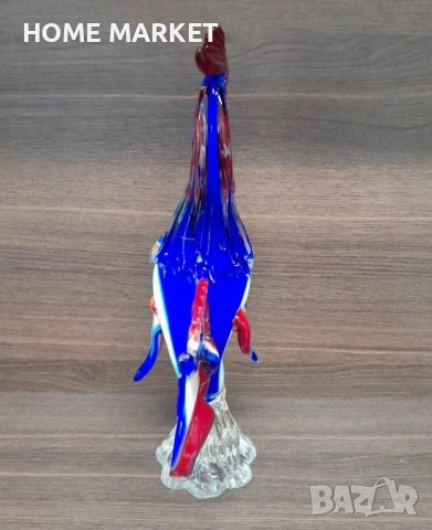 Murano Italy   Glass Cockerel “Французинът” елегантен, грандиозен и великолепен петел , снимка 8 - Други ценни предмети - 54618225