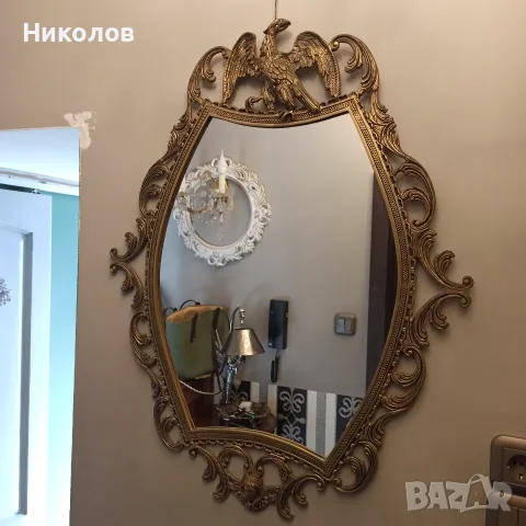 Конзола и огледало, месинг, снимка 2 - Антикварни и старинни предмети - 55597091