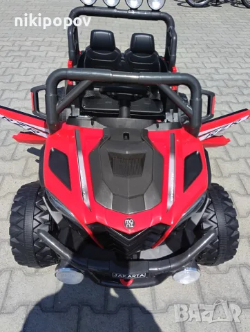 SAFARI двуместен акумулаторен джип JAKARTA 4x4 червен, снимка 6 - Коли, камиони, мотори, писти - 55440317