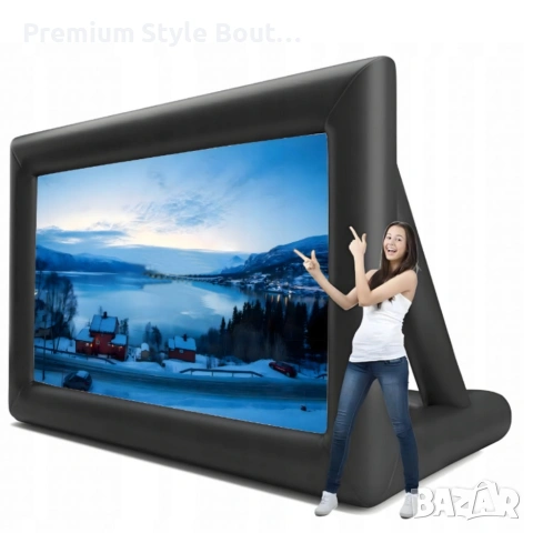 Надуваем проекционен екран за събития и кино на открито – Перфектен за партита и прожекции, снимка 10 - Други стоки за дома - 53989987