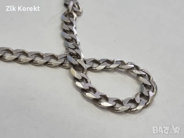 Сребърна гривна тип Панцер, снимка 10 - Гривни - 54345599