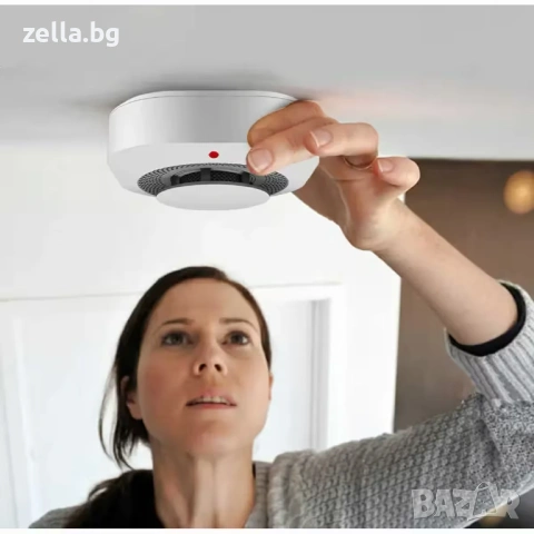 WiFi сензор за дим Tuya Smart – Безжичен пожароизвестител 90dB с известия на телефона, за дома 10318, снимка 8 - Друга електроника - 54663531