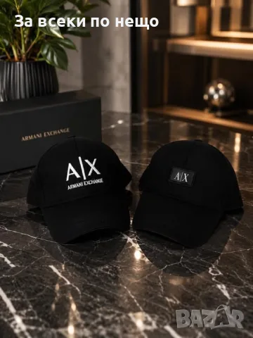 Armani Exchange Черна Шапка С Козирка Код V84