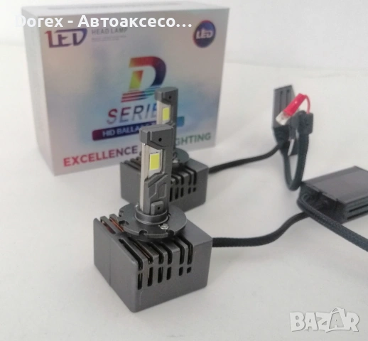 LED крушки ксенон директна замяна без баласт 12V, D1R, D1S, D2R, D2S, D3R, D3S, D4R, D4S, кутия 2бр., снимка 5 - Аксесоари и консумативи - 54565647