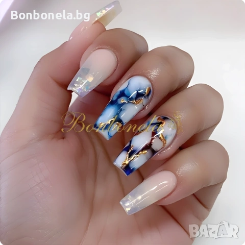 Самозалепващи изкуствени нокти Press On Nails, снимка 16 - Продукти за маникюр - 53033323